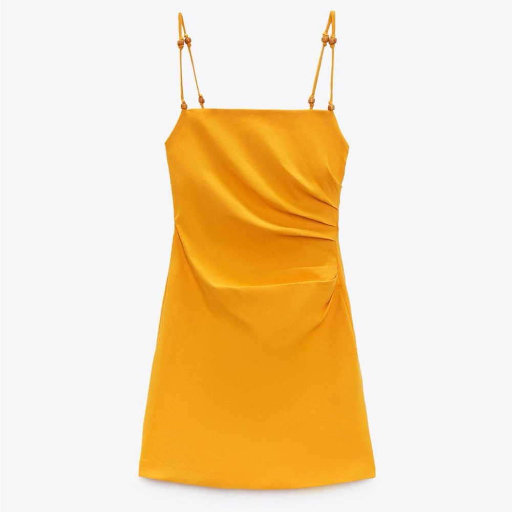Zara Draped Linen Blend Dress
